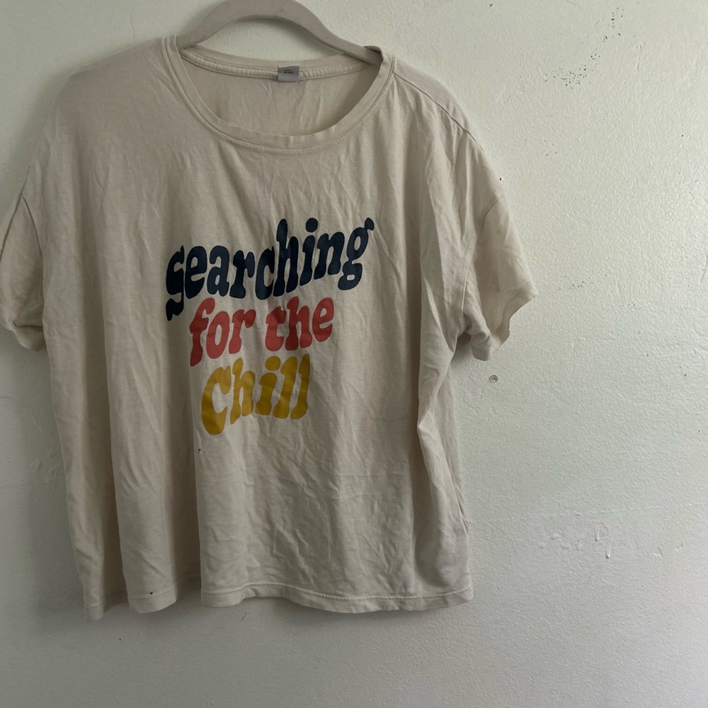 Cream Kids Tee with Multicolor Print